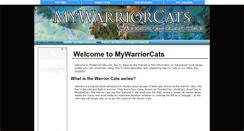 Desktop Screenshot of mywarriorcats.com